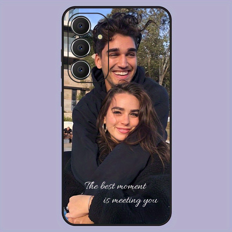 

Personalized Photo And Text Phone Case Galaxy S22, S23, S24, S25 + 5g, Featuring Custom And Names. Silicone Full-body Protective Cover An Ideal Gift For Couples, , .