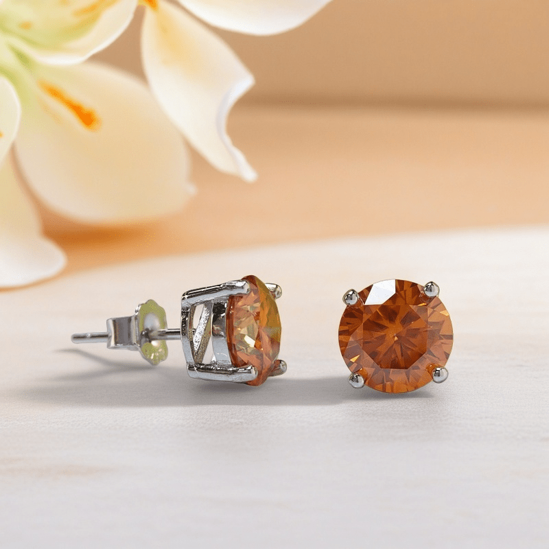 Elegant 0.5/1/2/3 Carat Moissanite Stud Earrings