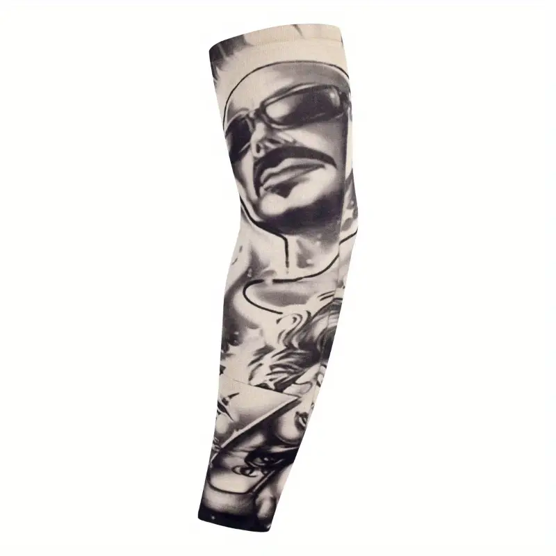 Qpout 15 Maniche Tatuaggi Temporanei Unisex - Design Tribale, Protezione Solare, Nylon Elasticizzato - Foto 9