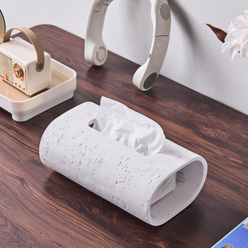 natural   textures tissue box holder rectangular resin decorative cover for bathroom kitchen bedroom living room   durable stylish design bathroom decor and accessories kitchen accessory modern decor item   Product details 5