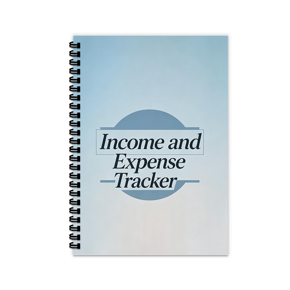 TEMU 1pc Income And Expense Notebook, Minimalist Cover Print, Modern Elegant Style, For Finance Tracking, Personal Use, Sleek Professional Focus,