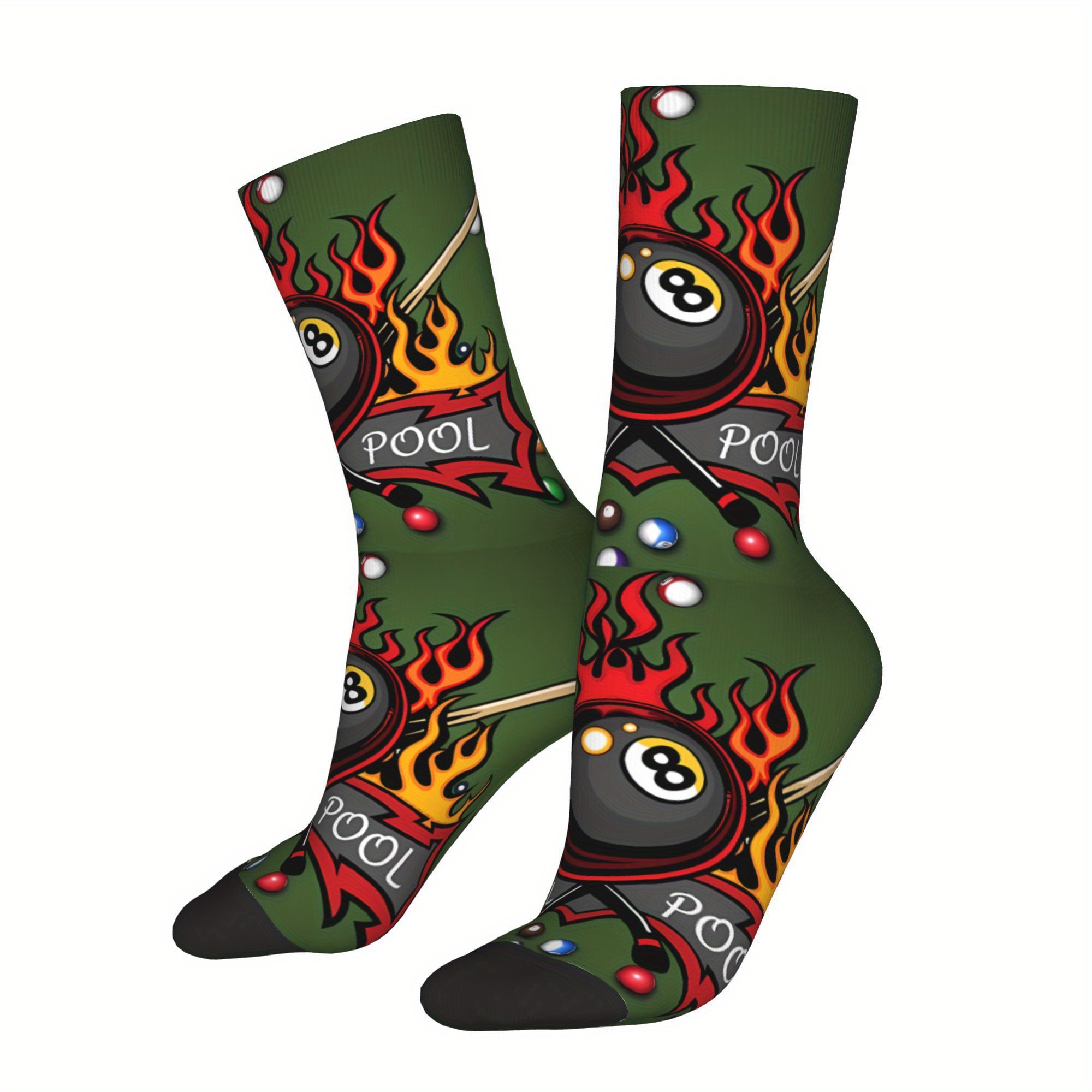 

Men's Novelty Billiards Socks - Breathable Polyester , Elastane Infused, Hand Washable