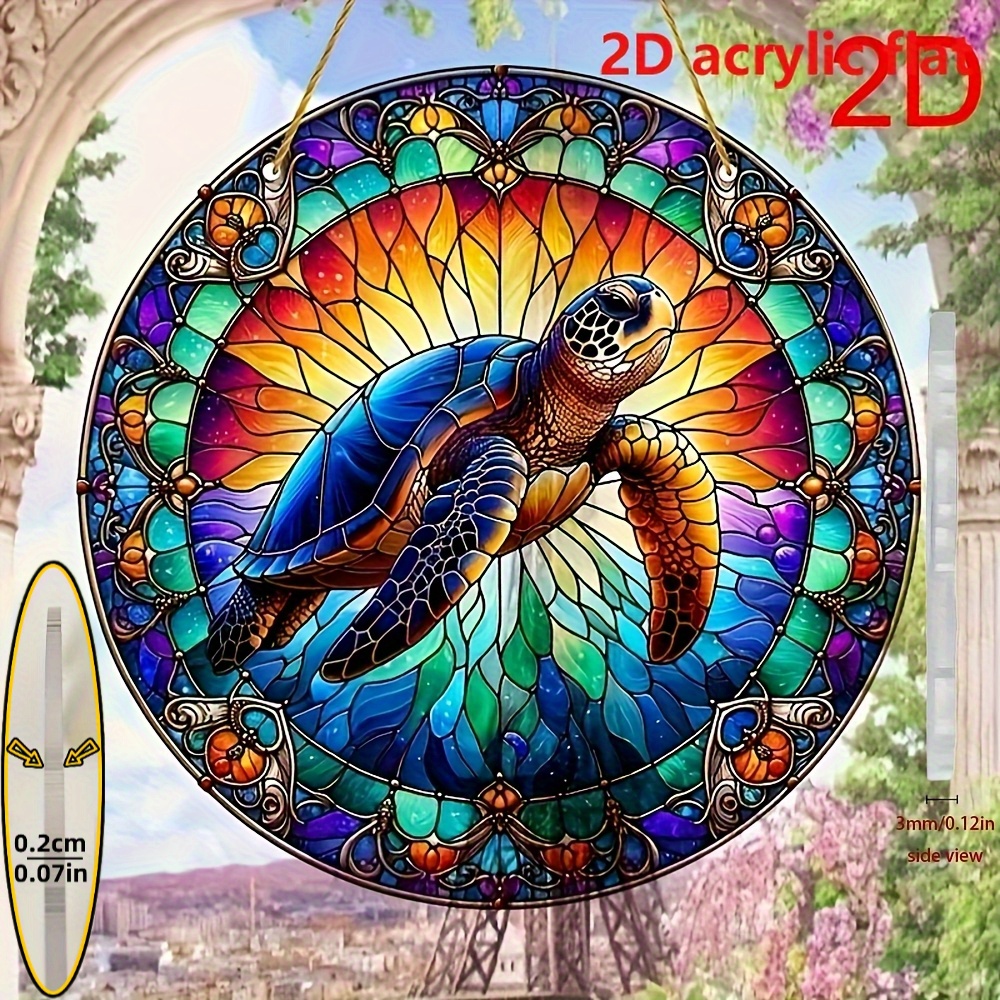 item picture 2d flat 2d acrylic   catcher christmas window hanging decoration no batteries required no feathers suitable for garden farmhouse tea party and outdoor patio decorations