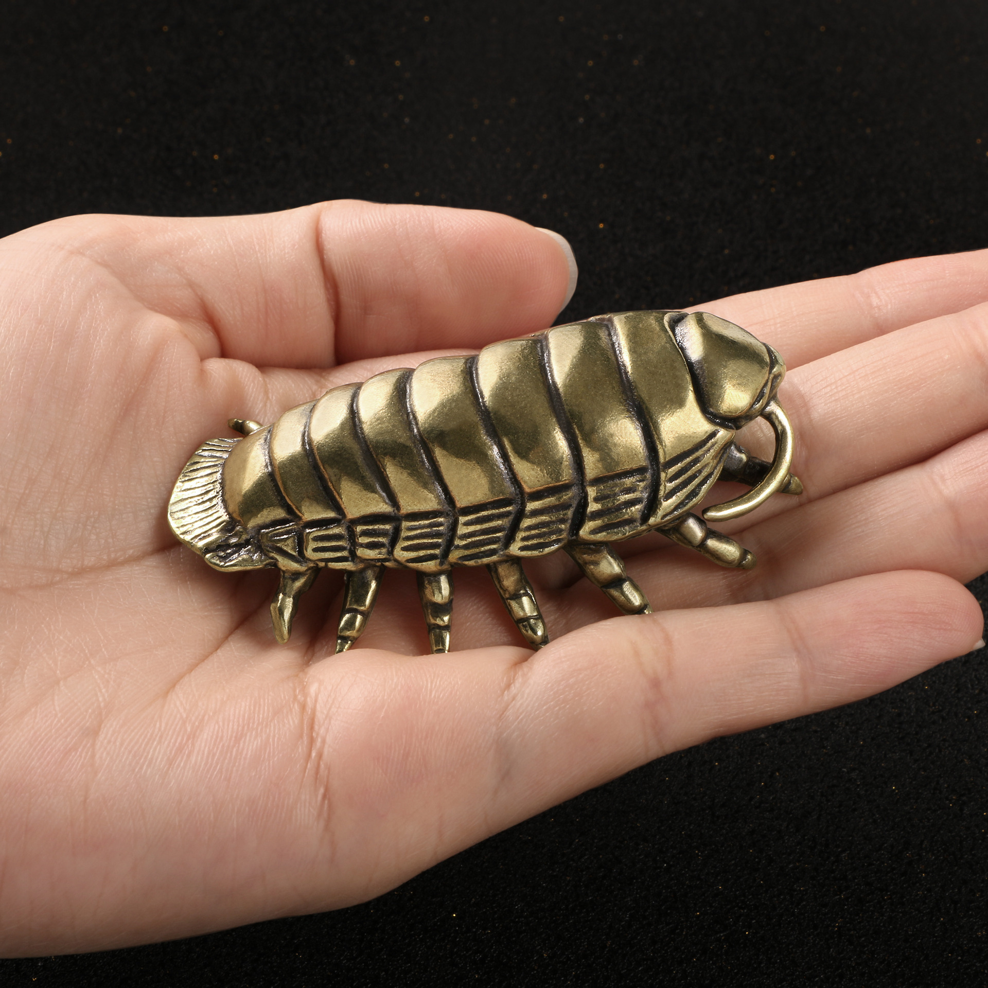 Image of Collectible Figurines, Halloween Decorations Front Marine King Brass Small Statue Ornament Solid Crafts Hand Grip Christmas Decoration