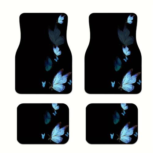4pcs car floor mats featuring a dynamic and blue pattern embark on a to leave elegant far