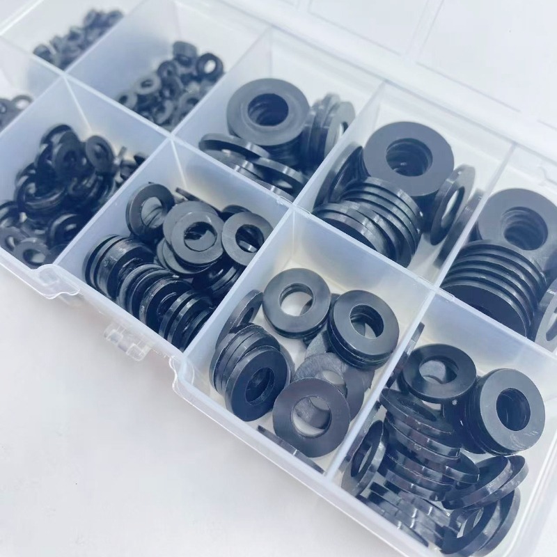TEMU Kit de joints d'étanchéité circulaires plats noirs, 350 pièces, idéal pour la réparation des robinets et des meubles de plomberie