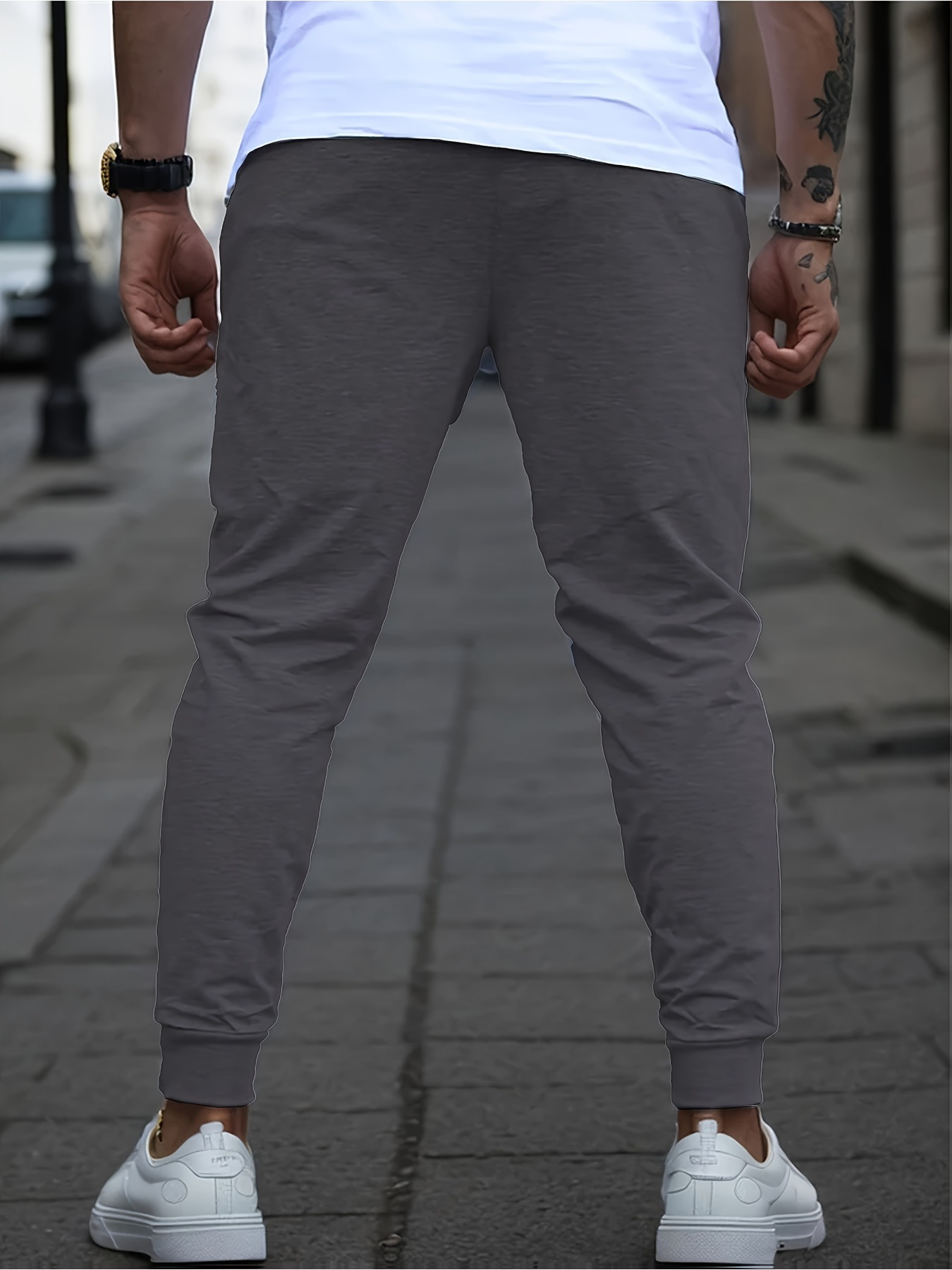 Men's Casual Joggers with Letter klein Print, Two-Pack, 100% Polyester Knit Fabric Elastic Waistband Loose Fit Drawstring + Cuffed Legs, Trendy Sports Pants for All Seasons, Workout Pants, Everyday Pants, Streetwear Fashion, Jogger Style, Lightweight Pants, Breathable Fabric, Printed Joggers, Twopack Pants, Men's Fashion, Urban Style