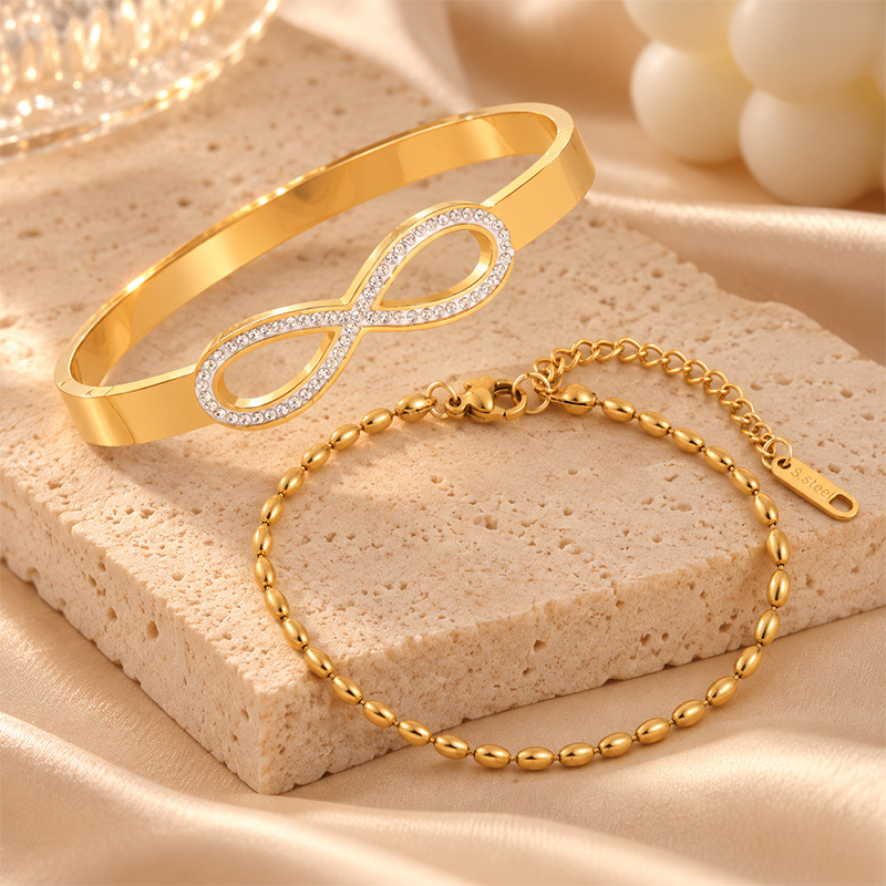 2pcs Beaded Stackable Bracelet Set for Weddings & Parties