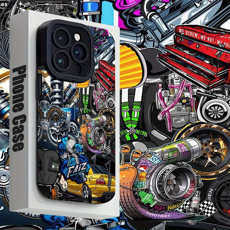 TEMU Phone Case: Modification Elements Collage Phone Case For Iphone 16/16 Plus/16 Pro/16 Pro Max/iphone Plus/15 Pro/15 Pro Max/iphone 14/14 Plus/14