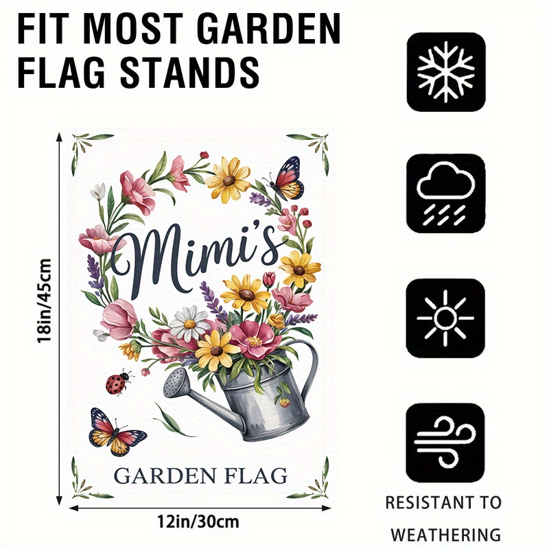 TEMU 2d Flat, 2d Flat 1pc, Flag, Double-sided, Washable, Multi-functional Festive Yard Decoration Flag, 12x18 Inches, No Electricity Required,