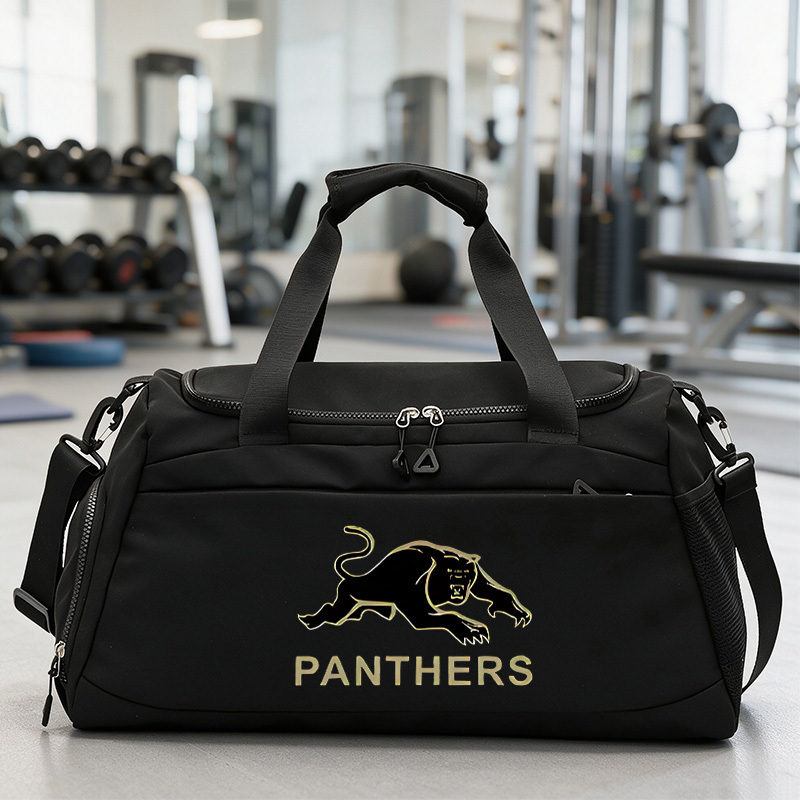 TEMU 1pc Printed Sports Luggage Bag, Travel Tote Bag, Portable Gym Bag, Adjustable Shoulder Strap, Wet And Dry Separation, Independent Shoe