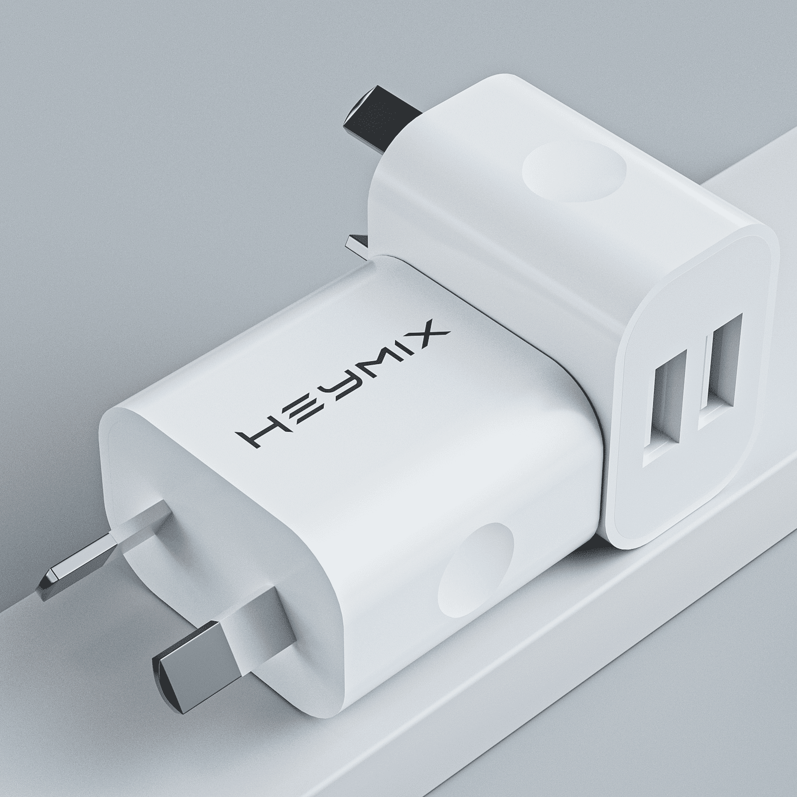 TEMU 2pcs Dual Usb Wall Charger, 10w 2a Fast Charging, White With Au Plug, Saa Certified Compatible For Iphone, Ipad, , Pixel, Wall Charging