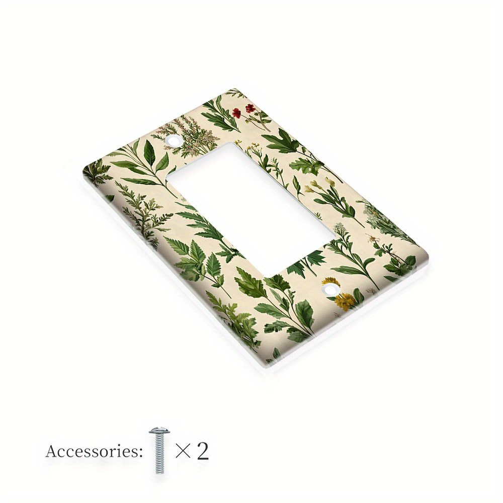 TEMU 1pc Plaque Murale Feuilles Décorative pour Interrupteur, Pas de Source d'Alimentation , Fonctionnement Batterie pour l'Amélioration de