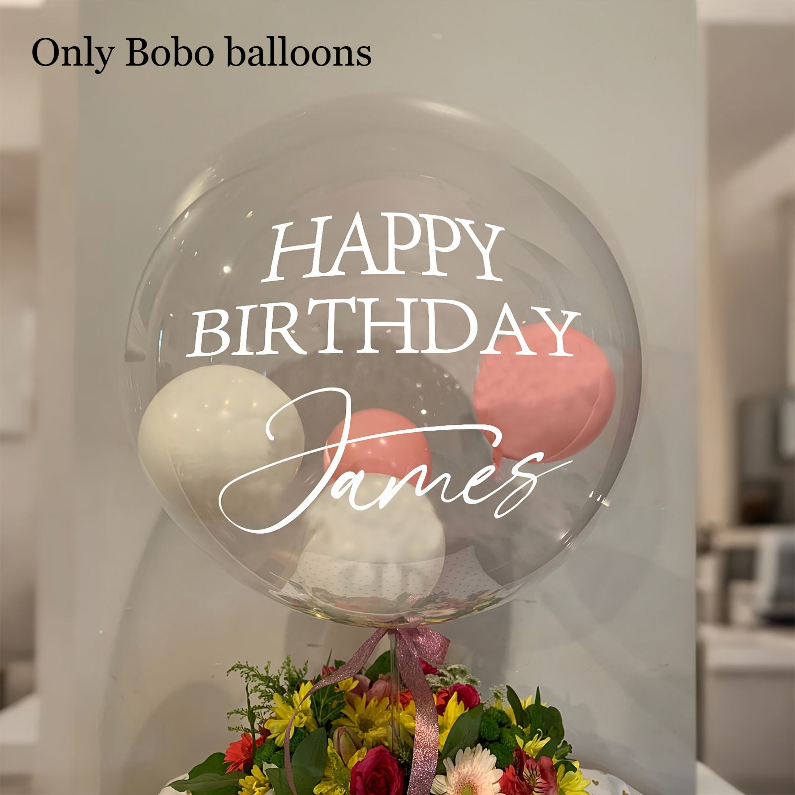 TEMU 1pc Custom Transparent Birthday , Personalized Birthday Balloon With 1 Crystal Sticker, Party Balloon, Birthday Balloon, Custom Birthday Balloon