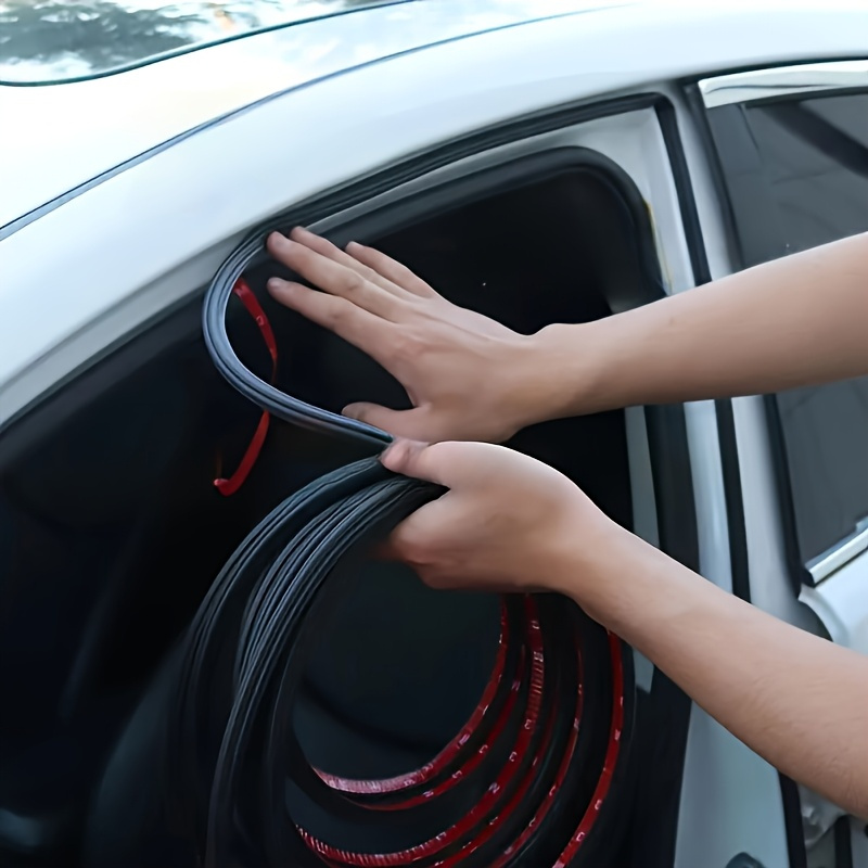 10 m Universalus automobilio durų sandarinimo juostelė, dvigubo sluoksnio storinimas triukšmo mažinimui, vandeniui atspari automobilių sandarinimo juostelė, 5 skylės gumos durų krašto apsauga garso izoliacijai ir smūgių absorbcijai, pilnas suderinamumas su visais automobiliais, Padėkos dienai