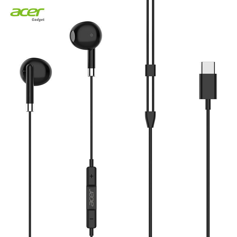 TEMU [acer Official Genuine] -light In-ear Wired Headphones 3.5mm/type-c Plug And Play Stereo 1.2m Anti- Cable 14.2mm Large Dynamic Driver Compatible