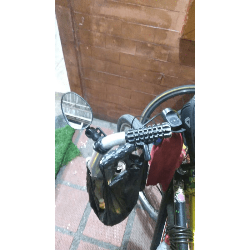 TEMU 1 Bicycle Rearview Mirror- 360-degree Rotatable Wide-angle Convex Mirror, Suitable For Mountain/road Bikes And Scooters, Oval-shaped Mirror, ,