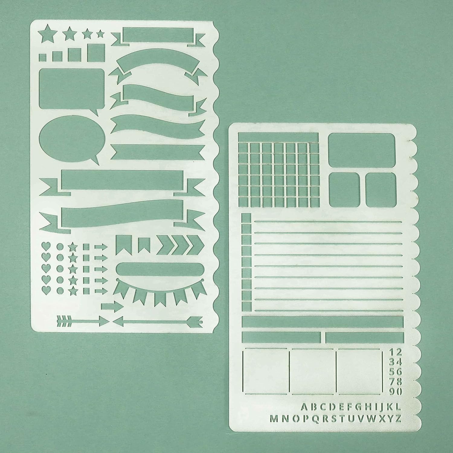 E-shop 2er-Set Journal- und Planer-Vorlagen – Wiederverwendbare Journal-Vorlagen für Journaling, Scrapbooking und A5-Notizbücher (4 x 7 Zoll) – für