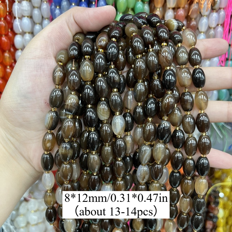 8X12Mm Vibrant Natural Stone Rice Beads Collection