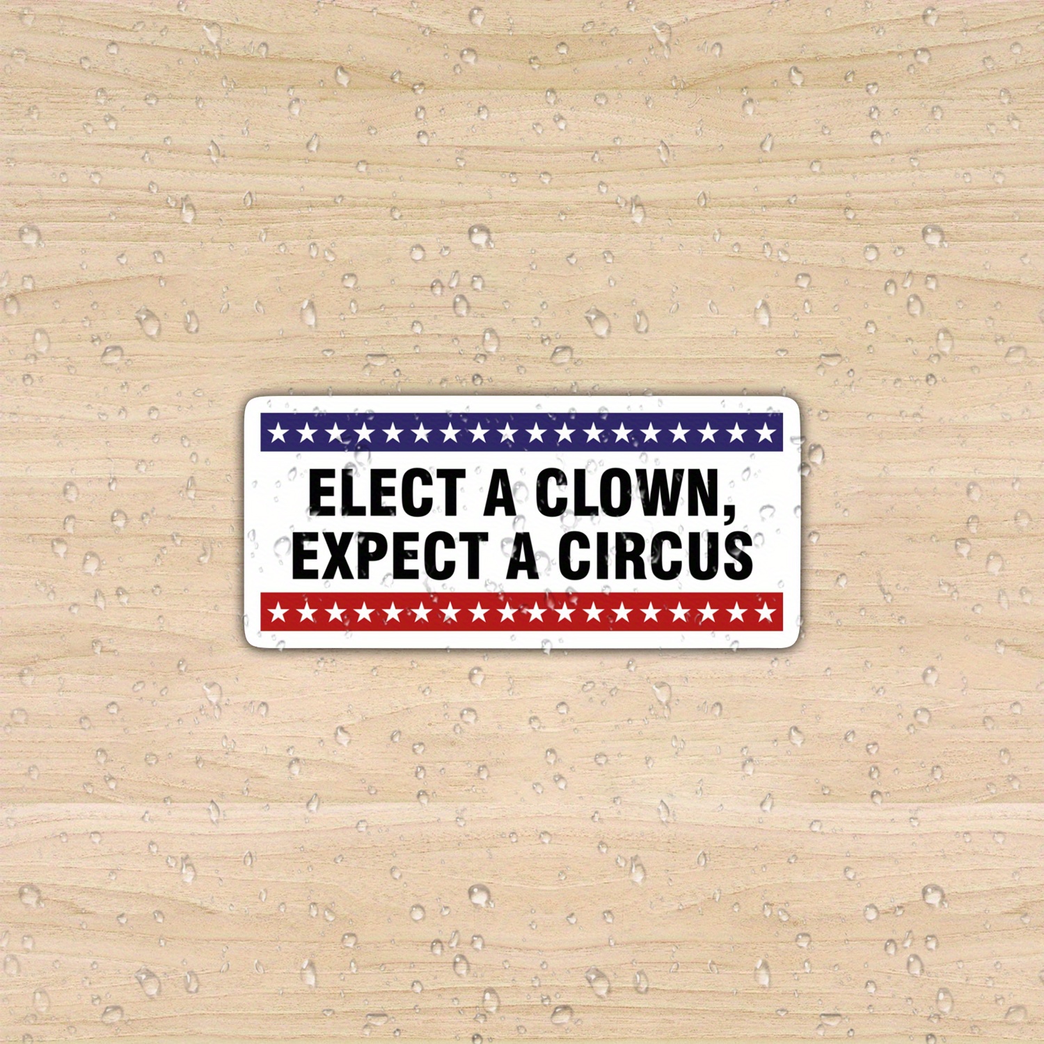 

1pc " A Clown, A Circus" Vinyl Sticker - Patriotic Design With American Flag Motif, & Weather-resistant For Political Humor