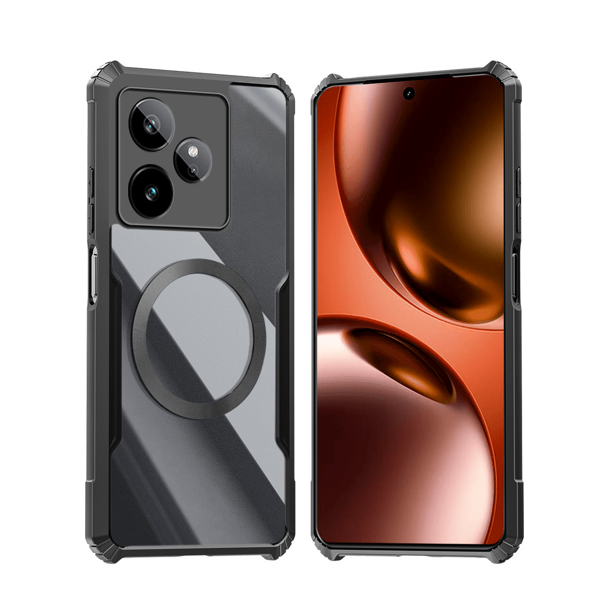 TEMU Phone Case - Cases For Realme 5g/ Gt 7t 5g Featuring Magnetic , Shockproof Soft Cover, And Transparent Acrylic Back For Camera Protection