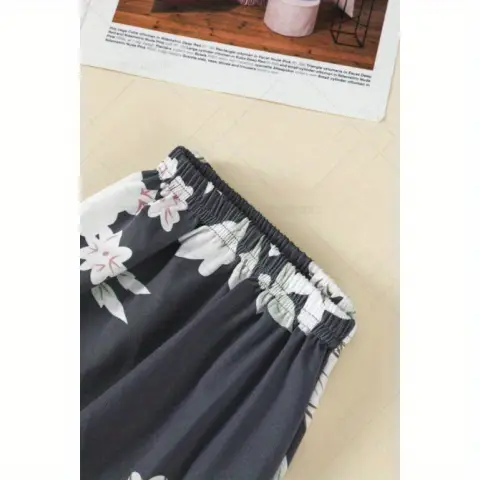 2025 new style home clothes for women three piece set including pure nightgown camisole nightdress and long pants Product details 6