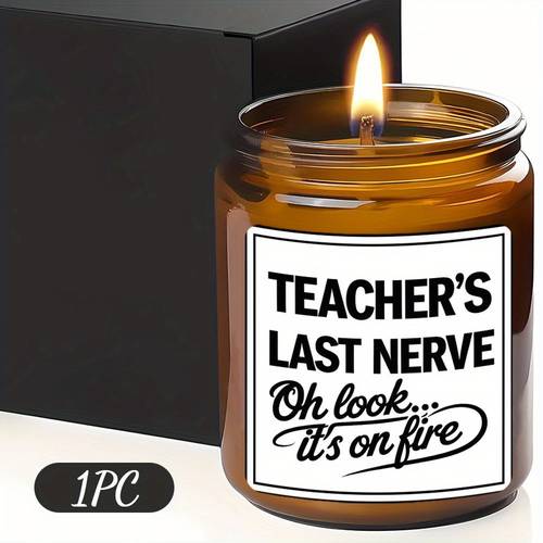 1pc 2x2 inches humorous teacher candle sticker teachers last nerve funny vinyl label unique birthday christmas thanksgiving gift for educators teacher stickers durable design