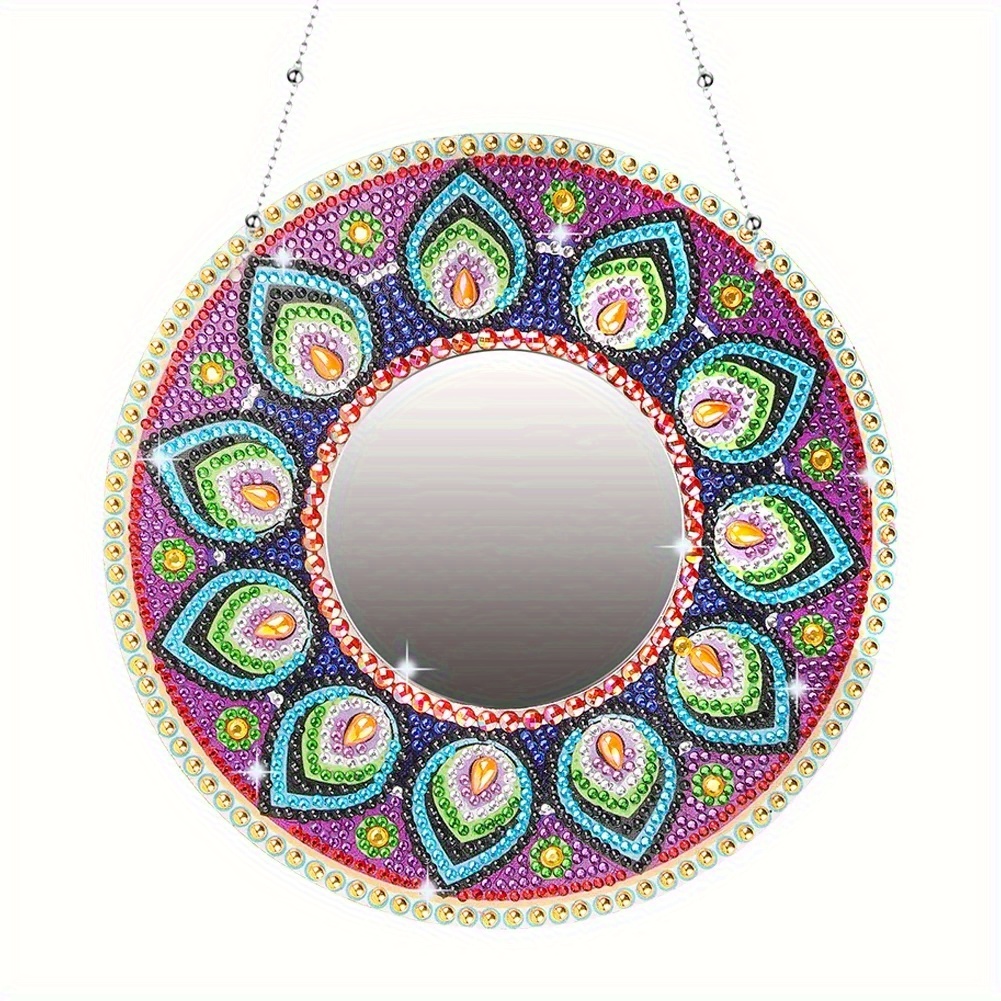 TEMU Kit de Peinture Diamant à Soi- - Impression Plateau 2D de Peinture Diamant Mandala , Plat 2D
