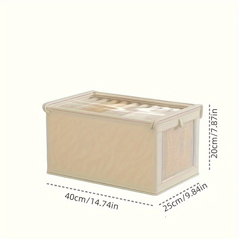TEMU Medium And Large Oxford Cloth Storage Box With Lid, Dust Cover Design Effective Dust And Insect Proof, Transparent Window For Easy ,