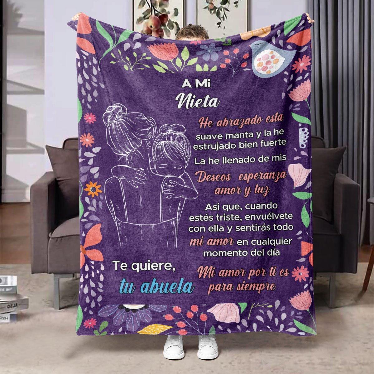 TEMU de Franela para Todas con Estampado de Dibujos Animados - 100% Poliéster, para Aire Acondicionado, Sofá, Decoración del Hogar y Camping - ,