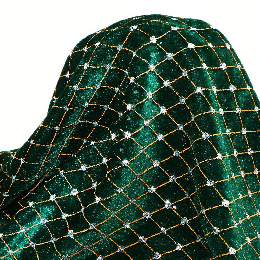 TEMU 1pc Shimmering Elastic Velvet Fabric Made From 100% Polyester, Perfect For Projects, Bows, Backdrops, Table Covers, Cushions, Bags, Sofa Drapes, Curtains, And Crafts