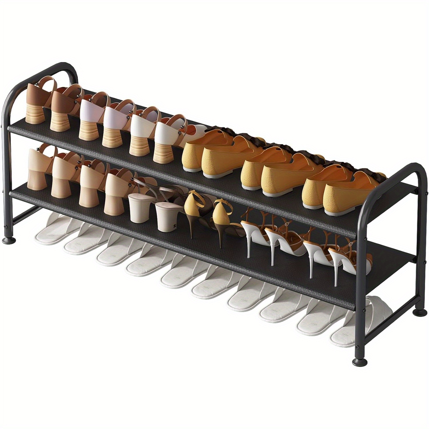 TEMU 2-tier Shoe Rack, Shoe Storage Organizer, Stackable Shoe Rack, Suitable For Small At Entrances