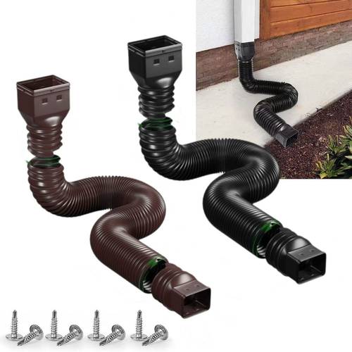 drainage rain gutter downspout extensions durable with screws retractable drain downspout extender adjustable flexible drain downspout house gutter