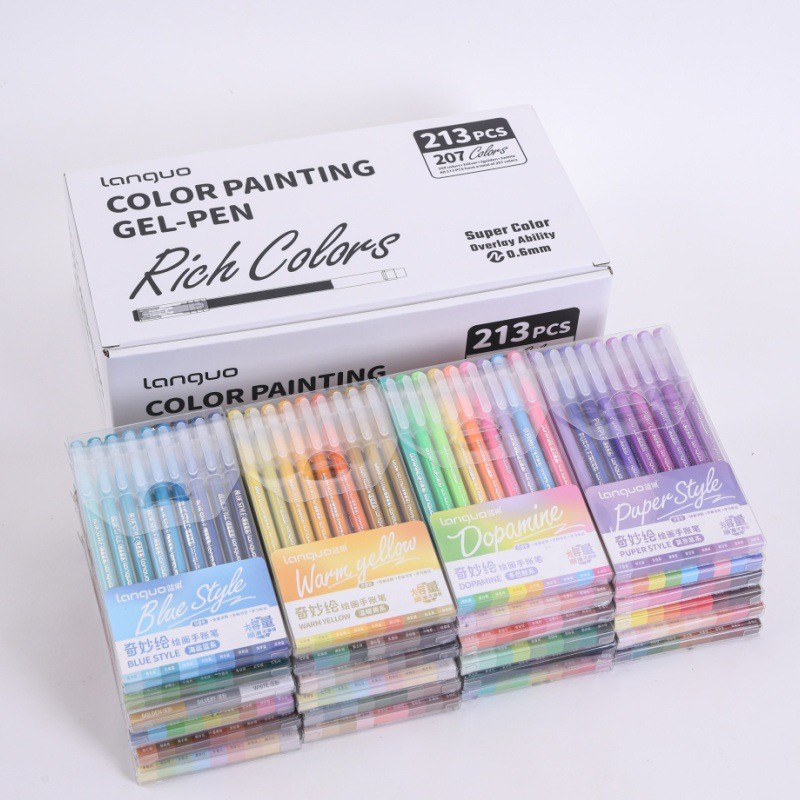 Languo 213pcs Series Gel Pens, Suitable For Use, Drawing, , And Journaling, The Needs Of Artistic Creation