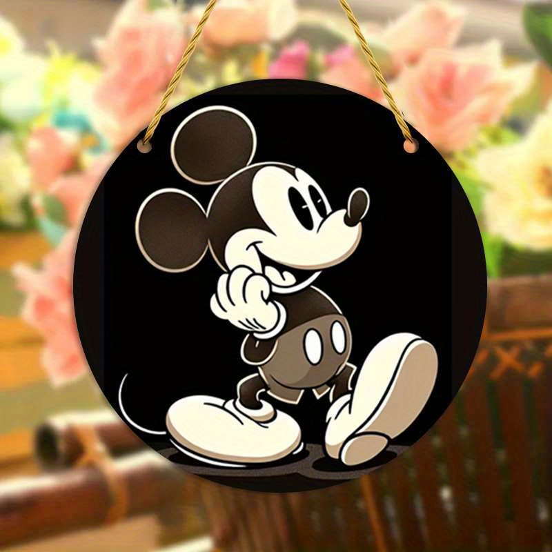 

1pc Disney Authorized Acrylic Round Wall Hanging, 8inch Character Print, No-electricity Decorative Suncatcher For Windows, , And Rooms, Decorative Signs, Hanging Ornaments