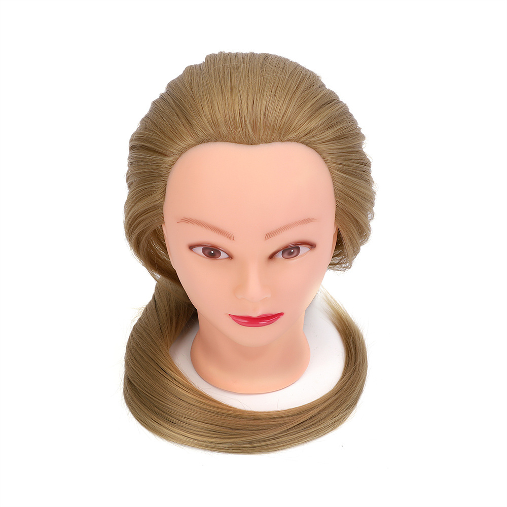 Image of Neverlandneverland Training Head, 30-inch Mannequin Head, Synthetic Hair Styling Head, Hairdressing Head For Braiding With Table Clamp Included