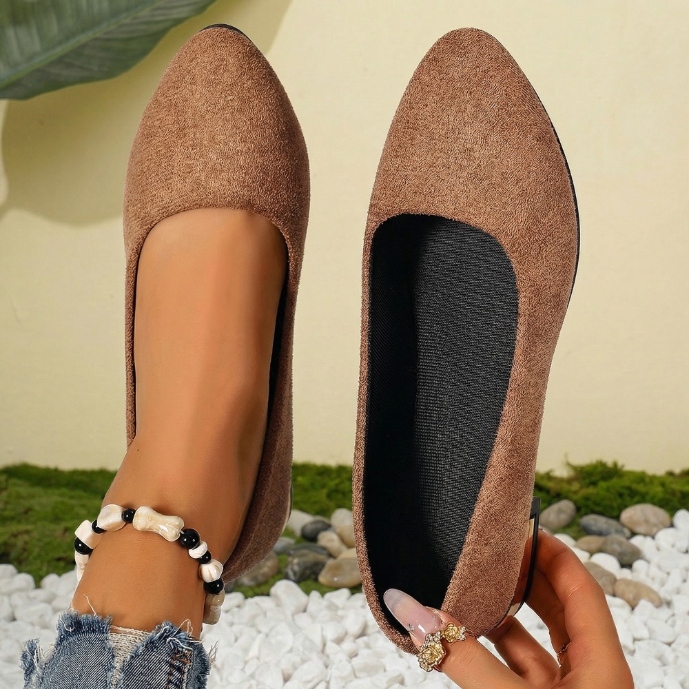 TEMU Other Women's Flat Shoes: Hong -style -back Casual Vintage Women's Low-cut Dress Flats. For Relaxed And Casual Outfits. The Unique Pointed-toe