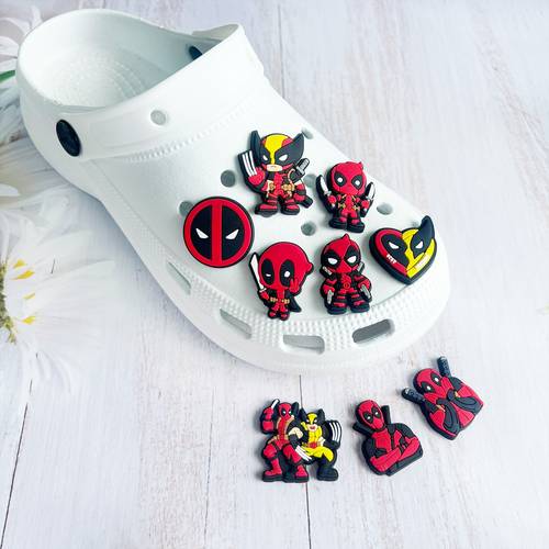9 series shoe charms 9pcs set pvc suitable for beach bags shoe additions pendant for birthday christmas valentines day halloween party gifts