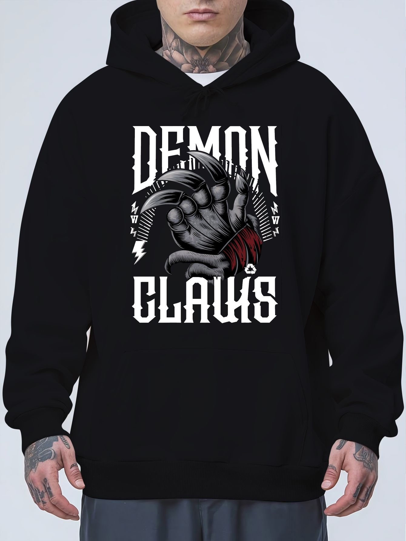 demon youth autumn winter plush sweater men's clothing free Temu