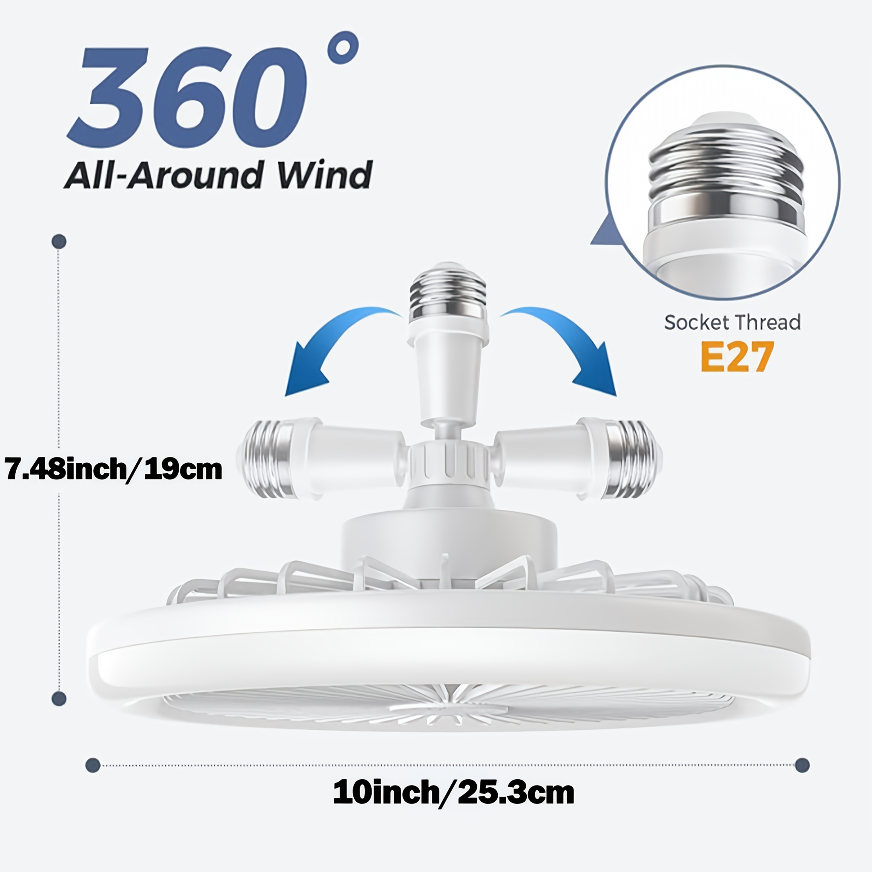 26cm modern fan light with remote - enclosed low , , strong swimming-like wind, 3-speed fan & dimmable led lighting (white/warm/cool daylight), timer function, e26/e27 base - hardwired for bathroom, bedroom, kitchen - voltage 85-265v, bedroom cooling, contemporary fixture, motor, interior designers Product details 8