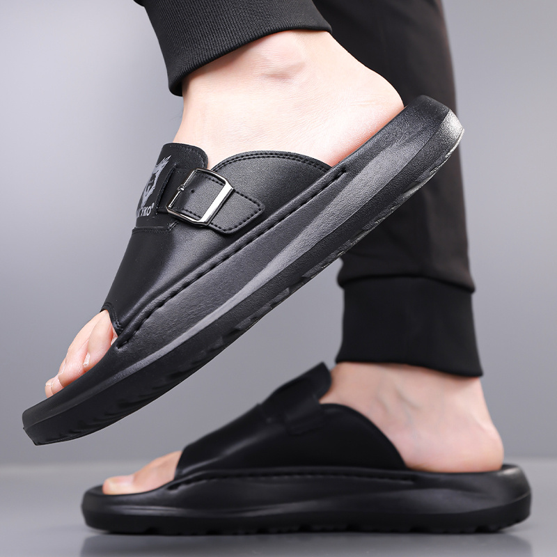 new 2024 spring summer casual slip on sandals soft sole trendy   for men high quality durable breathable   lightweight home slippers comfortable non slip thick soled outdoor indoor use fashionable open toe flip flops for     relaxation   or home   1 pair of eva slides 1   bag Product details 12