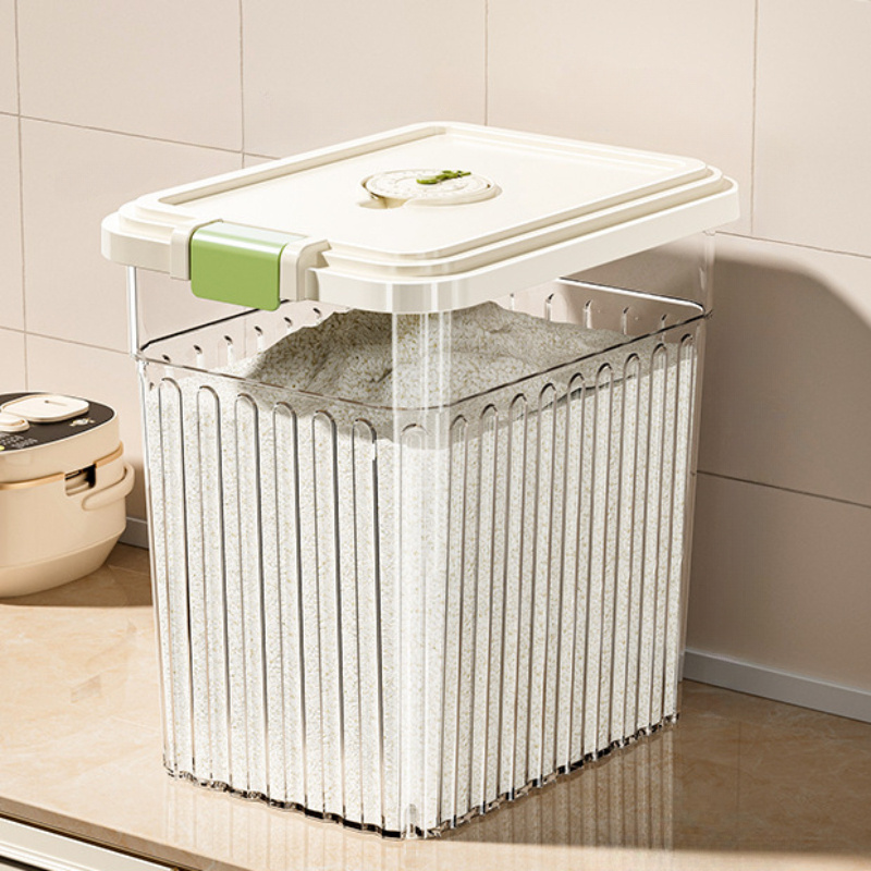 airtight rice dispenser 11 22 33lb capacity moisture resistant food storage container for rice     flours durable pp material easy clean kitchen noodle bucket   sealed rice storage box Product details 4