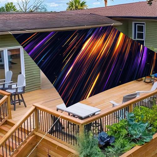 awning 2d flat printing abstract line art print camping tent outdoor sunshade canvas hammock canopy thickened garden patio canopy beach sunshade outdoor supplies