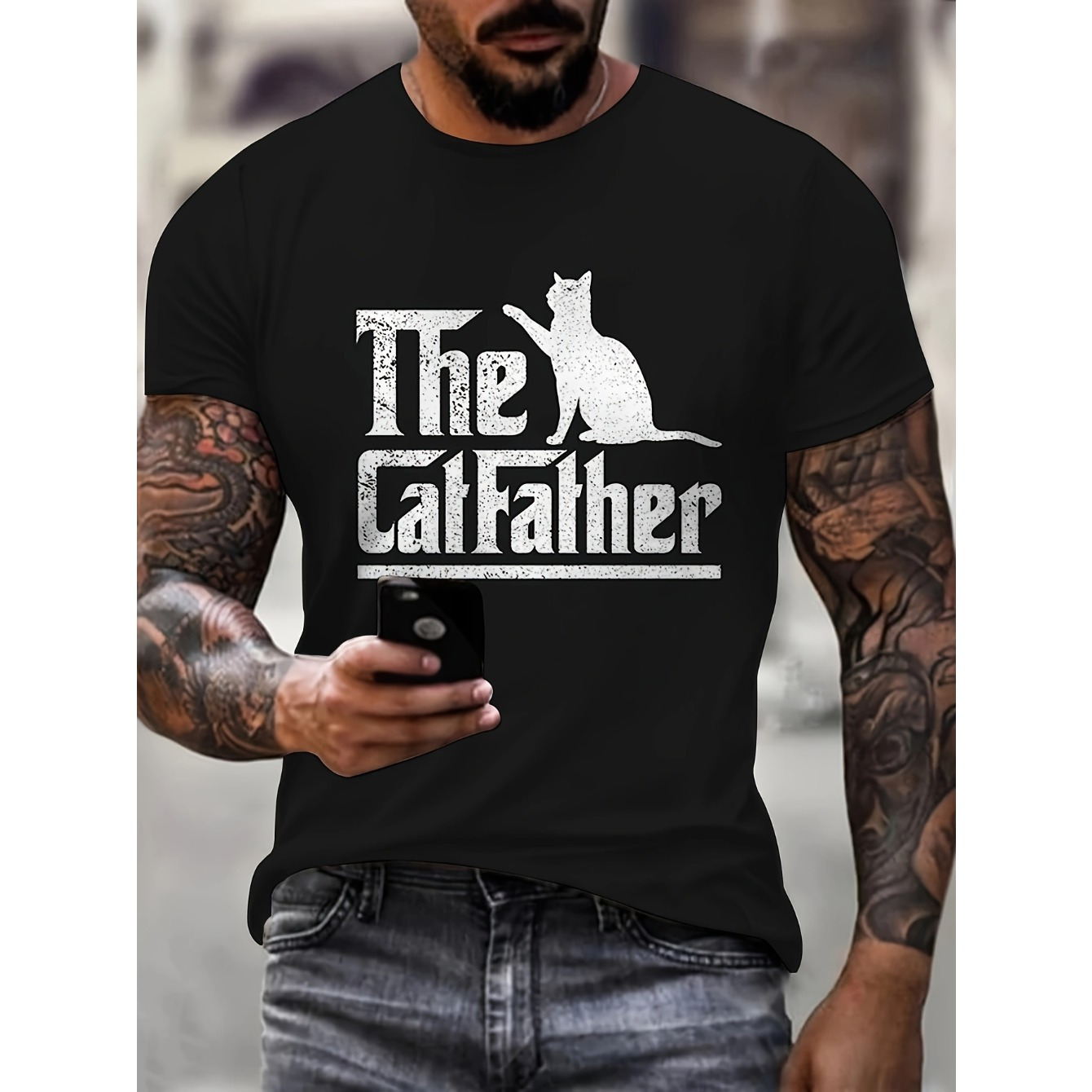 

3d Cat- -, Tee, Top Slight , Regular Fit,