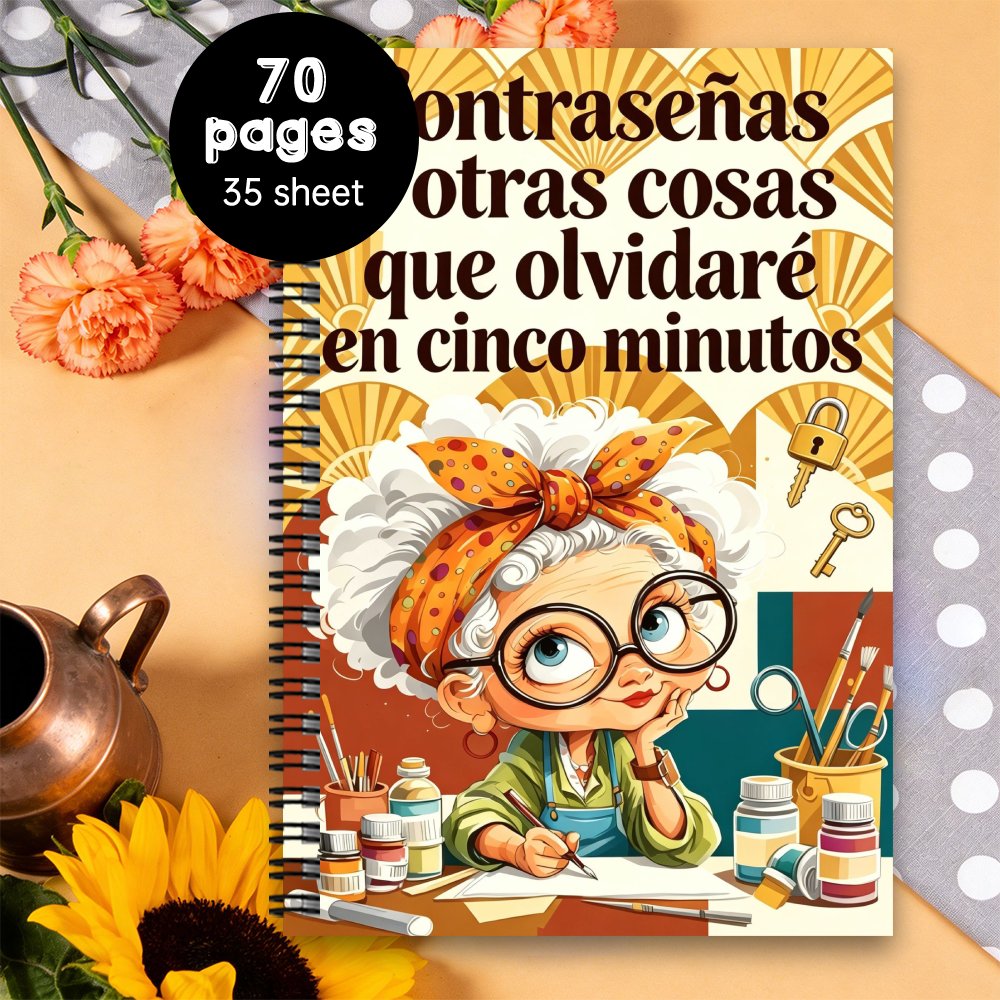 TEMU 1pc Cuaderno de contraseñas español con , temática de de dibujos animados, para grabar de usuario y contraseñas de sitios web, cuaderno para
