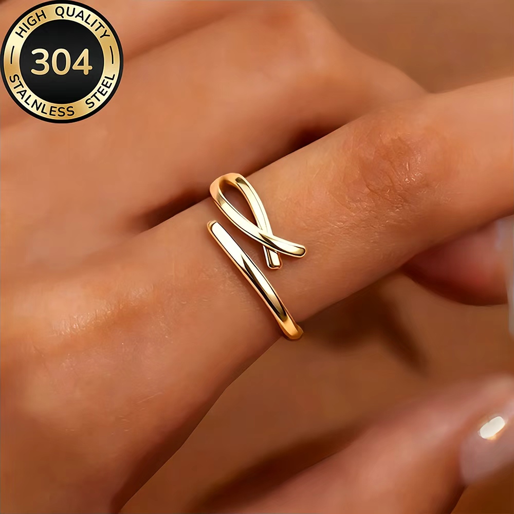 High-quality Hypoallergenic Stainless Steel Open-ring, Tarnish-resistant, Simple and Elegant, a Fashionable Women's Ring Suitable for Daily Wear or Parties, a Jewelry Accessory, and a Delicate Gift for Women.