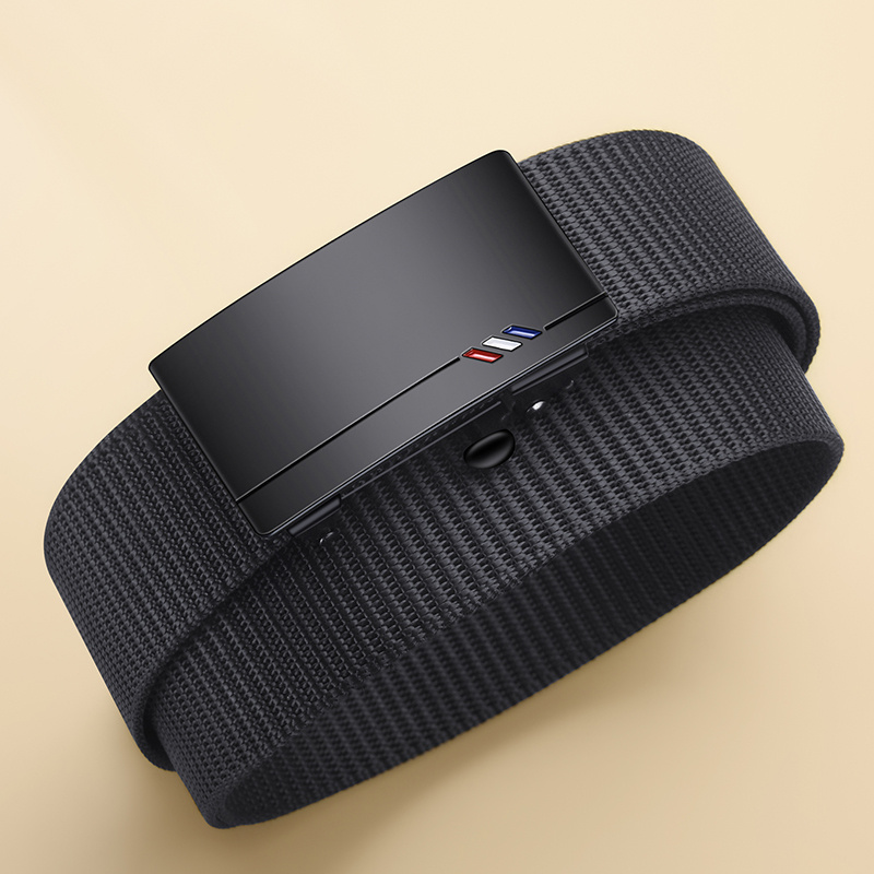 2pcs CKIRUV Men'S Belts with Automatic Iron Buckle Durable PP Material