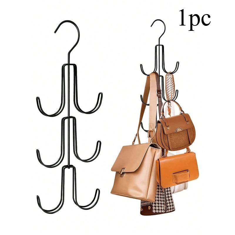 TEMU 1pc Utility Storage Hook For Vest Bra Hanger Scarves Wallets Handbag Hanger Hats Tie Belt No-drill Dormitory Lingerie Straps Bags Over-the-door