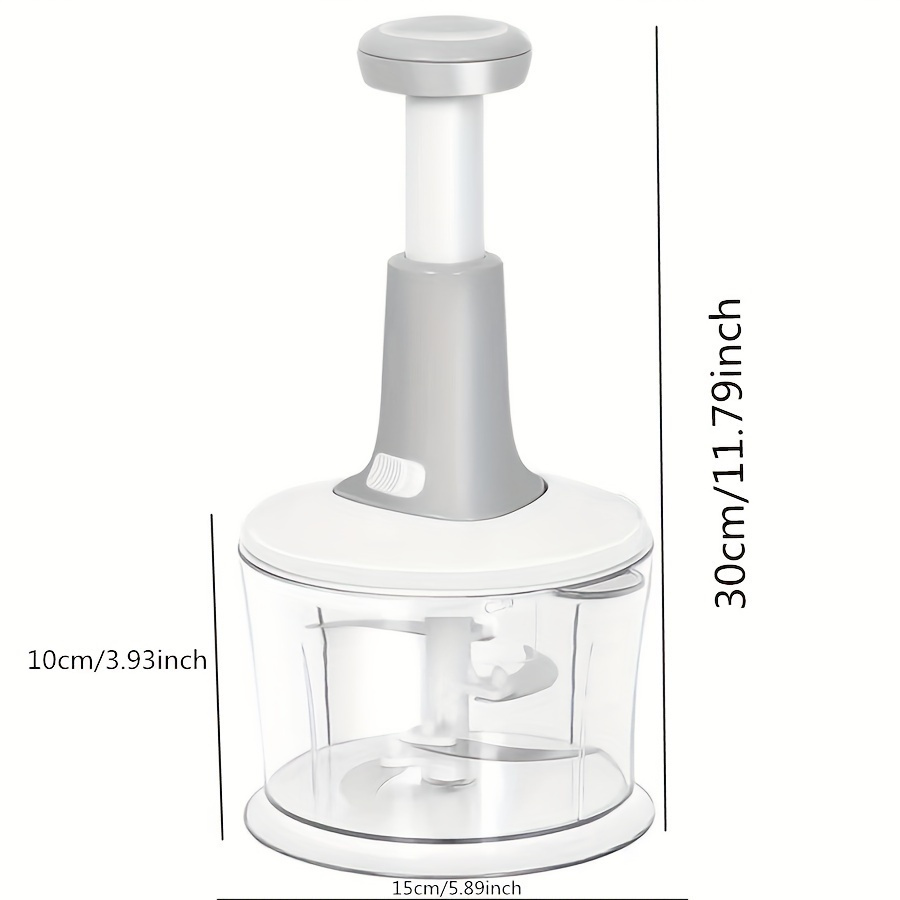 TEMU Manual Onion Press & Vegetable Chopper - No Electricity Needed, Durable Plastic Food-safe Design For Mincing Meat, Onions, Radishes - Portable