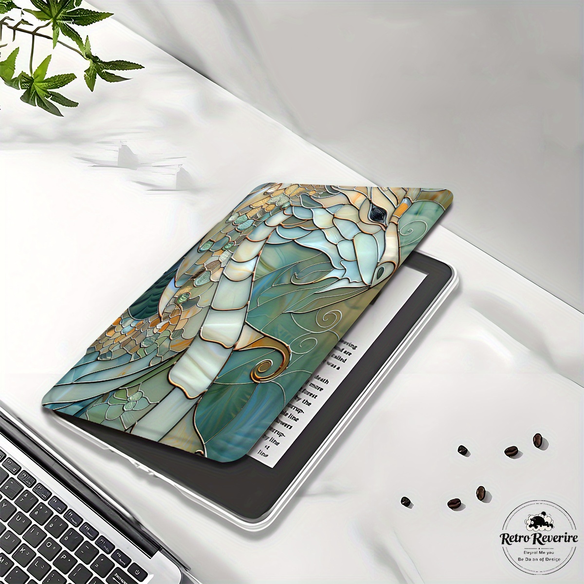 TEMU Dragon Stained Case For 7/6.8/6 Inch Paperwhite (12th/11th/10th/8th/7th/6th/5th Generation-2024/2025) | , And Transparent Tpu Back Cover